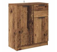 KPWENFBSL Buffet 60 x 30 x 70 cm avec tiroir aspect bois vieilli | Armoire d'appoint compacte pour salon et couloir. Offre un espace de rangement pratique derrière deux portes pour vos