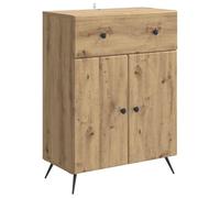 KPWENFBSL Buffet en chêne Artisan - 66 x 34,5 x 90 cm - Commode en bois | Buffet polyvalent pour salle à manger et couloir avec tiroir spacieux et étagères réglables pour un rangement bien rangé.