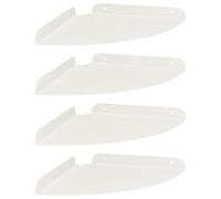 KPWENFBSL Lot de 4 étagères murales flottantes en acier - Blanc mat - 24 x 24 cm - Étagère d'angle carrée - Pour salon, cuisine et salle de bain - Charge maximale : 10 kg