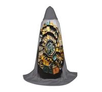 KPXXAQT Cape à capuche avec impression artistique pour cosplay, carnaval, festival, fête à thème