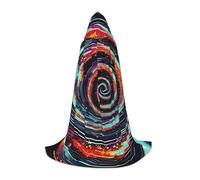 KPXXAQT Cape à capuche avec impression cosmique spirale spatiale pour cosplay, carnaval, festival, fête à thème