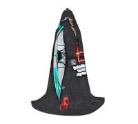 KPXXAQT Cape à capuche avec imprimé flèches pour cosplay, carnaval, festival, fête à thème