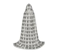 KPXXAQT Cape à capuche avec imprimé tête de mort mexicaine pour cosplay, carnaval, festival, fête à thème