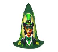 KPXXAQT Cape à capuche imprimée Happy St Patrick pour cosplay, carnaval, festival, fête à thème