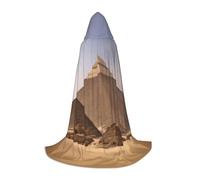 KPXXAQT Cape à capuche imprimée pyramides d'Égypte pour cosplay, carnaval, festival, fête à thème