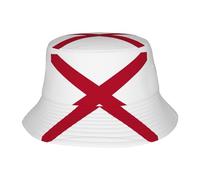 KPXXAQT Chapeau universel à large bord imprimé drapeau de l'État de l'Alabama - Protection solaire - Confortable - Aventures en plein air - Noir