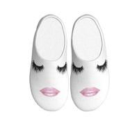 KPXXAQT Chaussons d'intérieur unisexes pour adultes - Anti-boulochage - Lavable - Pour invités et usage quotidien - Blanc