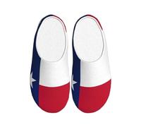 KPXXAQT Chaussons d'intérieur unisexes pour adultes avec imprimé drapeau de l'État du Texas - Anti-boulochage - Lavable - Pour invités et usage quotidien