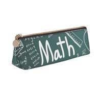 KPXXAQT Formulas Shapes Theory Math Leçon Word Print Fashion Pencil Case Grande Capacité Pochette en Cuir School Travel Classroom Office