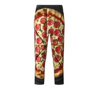 KPXXAQT Grand pantalon confortable imprimé pizza pour dormir et se détendre, Noir , L(14-16)