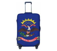 KPXXAQT Housse de protection universelle extensible pour valise de voyage d'affaires avec drapeau du Dakota du Nord, Noir , M, Bagage à main