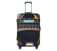 KPXXAQT Housse de protection universelle extensible pour valise de voyage d'affaires Motif Tour Eiffel Paris, Noir , S, Bagage à main