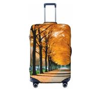 KPXXAQT Housse de protection universelle extensible pour valise, rangement de bagages, voyage d'affaires, motif feuilles d'automne, Noir , XL, Bagage à main