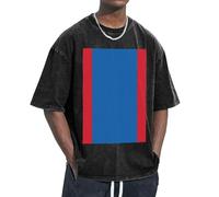 KPXXAQT Imprimé drapeau mongol pour s'adapter à différents types de corps, décontracté, manches courtes, respirabilité, mode, Noir , L