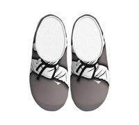 KPXXAQT Karate-highkick-icon Pantoufles d'intérieur unisexes pour adulte Anti-boulochage Lavable Maison pour invités et usage quotidien