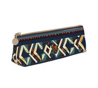KPXXAQT Motif national africain imprimé à la mode trousse à crayons grande capacité pochette en cuir école voyage salle de classe bureau