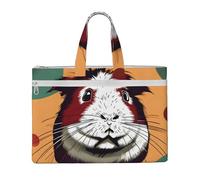 KPXXAQT Sac fourre-tout en toile avec motif cochon d'Inde pour documents, livres, fournitures de bureau, accessoire d'affaires