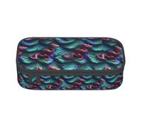 KPXXAQT Trousse à crayons 3D avec motif écailles de dragon magique, grande capacité, pour l'école, l'université, les voyages, les étudiants, les adolescents et les adultes