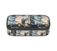 KPXXAQT Trousse à crayons de grande capacité avec imprimé Old Tower Bridge de Londres - Pour l'école, l'université, les voyages, les étudiants, les adolescents et les adultes