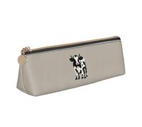 KPXXAQT Vache Imprimé Tache Noire Étui à la Mode Grande Capacité Pochette en Cuir École Voyage Salle de Classe Bureau