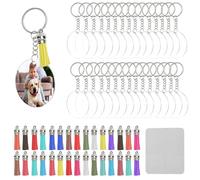 KQDRAVINE 30 Kits pour Fabriquer Soi-Même des Porte-Clés en Acrylique, Kit de Porte-Clés en Acrylique ViergesPorte-Clés à BricolerPorte-Clés DIY pour Fabriquer Soi-Même des Pendentifs