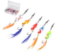 KQDRAVINE 5 Cuillères à Truite Twist Trout avec Boîte Accessoires de Pêche Leurres Trout avec Émerillons Roulants 3 g Ensemble D'accessoires de Pêche Cuillère Trout Ensemble de Trout Bait