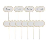 KQDRAVINE 50 Pièces Drapeaux de Buffet Blanc Décoration alimentaire, pour Décoration D'étiquettes pour Gâteaux de Fête, Fruits, Poulet Frit et Glaces