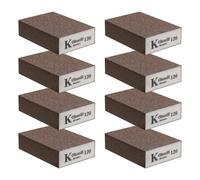 KQDRAVINE 8 Eponge Poncage Cale a Poncer Réutilisable,Granulométrie 120 Eponge Abrasive pour Poncage Bois, Poncer Les Meubles, Enlever la Rouille, Nettoyer