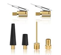 KQDRAVINE Adaptateur pour Valve Française, Kit Embout Gonfleur Compatible avec Bosch Easy Pump, Embout Gonflage Ballon, 6 Embout de Gonflage, Adaptateur Valve Velo pour Voiture, Vélos, Ballons