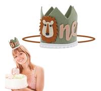 KQDRAVINE Couronne d'anniversaire, chapeau de lion, décoration Wild One pour 1er anniversaire, safari, chapeau de fête, Roi Lion, décoration d'anniversaire, accessoires d'anniversaire