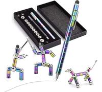 KQDRAVINE Stylo à bille magnétique, ensemble créatif et anti-stress, stylo à bille avec stylet tactile, nouveau cadeau professionnel pour hommes, femmes ou adolescents (couleur)