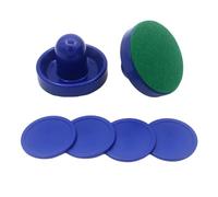 KQFCAZRE 1 Ensemble de Mini-pelles et Poussoirs de Hockey sur Air, Poignées de Raquettes de 96 Mm en Feutre Vert pour Un Jeu Familial, 2 poussoirs Bleus