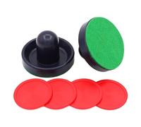 KQFCAZRE 1 Ensemble de Mini-pelles et Poussoirs de Hockey sur Air, Poignées de Raquettes de 96 Mm en Feutre Vert pour Un Jeu Familial, 2 poussoirs Bleu foncé