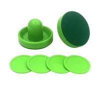 KQFCAZRE 1 Ensemble de Mini-pelles et Poussoirs de Hockey sur Air, Poignées de Raquettes de 96 Mm en Feutre Vert pour Un Jeu Familial, 2 poussoirs Verts