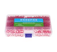 KQFCAZRE 1200 Pièces Œillets Raquette Badminton Tubes Grommets Protection Cordage Kit Remplacement Polyvalent Matériau Nylon Stockage Adapté Entretien Raquette, Rouge