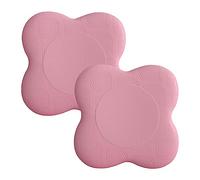 KQFCAZRE 2 Pièces Coussin Genou Tapis Support PU Ergonomique Épais Confortable Antidérapant Adapté pour Déplacements Pilates Maison Salle de Sport, Rose