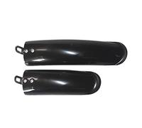 KQFCAZRE 2 Pièces Garde-Boue Vélo Ensemble Pare-Boue Avant Arrière Roues Accessoires Vélo Plastique Résistant à La Saleté Adapté Vélo Pliant Vélo É, Noir 14 Pouces