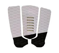 KQFCAZRE 3 Pièces Surfboard Traction Pad Adhérence Maximale Tapis Grip Anti-Glisse pour Surf Paddleboard Skimboard Longboard en EVA Adapté Loisirs Aquatiques P, Noir Blanc 31x30cm