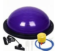 KQFCAZRE Ball Dôme de Stabilité Plateforme d'Entraînement Demi-sphère d'Équilibre avec Bandes et Poignées pour Coordination et Renforcement Du Haut Du Corps, Array, Violet