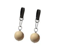 KQFCAZRE Ballon en Bois avec Sangle pour L'entraînement à l'escalade et Aux Tractions, Diamètre 8 Cm 1 Paire