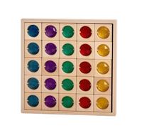 KQFCAZRE Blocs Sensoriels avec Plateau Transluci Jeu D'éveil en Bois Sensoriel Jeu Construction avec Blocs pour Tout-Petits, Préscolaires, École Maternelle, 25 Blocs De Pierres Précieuses