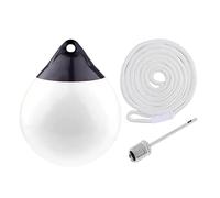 KQFCAZRE Bouée de Sécurité en PVC Robuste, Accessoire Marin Offrant Une Protection Antichoc pour Voiliers, Barques et Ports, Blanc avec Corde Blanche
