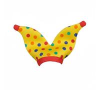 KQFCAZRE Chapeau de Bouffon Bicolore Design Amusant Chapeau de Bouffon Taille Unique Coiffe Farceur Amusante pour Adultes, Enfants, Halloween, Carnaval, Jaune À Pois Multicolores-B, Taille Unique-B
