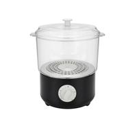 KQFCAZRE Chauffe-Serviettes à Vapeur Table Chauffe-Serviettes avec Fenêtre Transparente Appareil pour Spa, Noir, UE