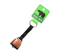 KQFCAZRE Clochette Loud Bear, Sonneur avec Porte-clés, Clochette Anti-Perte pour Animaux de Compagnie, Idéale pour La Survie, La Randonnée, Le Vélo, La Pêche E, Noir Rouge Bronze