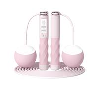 KQFCAZRE Corde à Sauter sans Fil Corde Sauter Électronique Multiposition Indicateur Numérique Poignée Ergonomique Antiglisse Convient pour Adultes Enfants, Rose