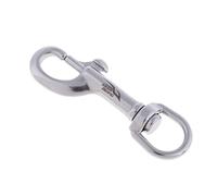 KQFCAZRE Double Ended Snap Hook Mousqueton Double Tête Fermoir Attache Clip Sécurité Crochet à Ressort Animaux en Acier Inoxydable Résistant à l'eau Salée, Argent, 75mm