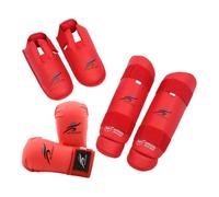 KQFCAZRE Ensemble D'équipement de Karaté pour L'entraînement : Gants de Boxe, Protège-Tibias, Coussins de Frappe, Sac de Frappe, Gants de Lutte et D, XL