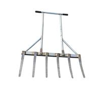 KQFCAZRE Fourche à 6 Dents Poignées Doubles Fourche-Bêche Renforts Diagonaux Matériel Ferme pour Travail du Sol, Jardinage