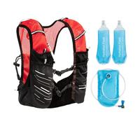 KQFCAZRE Gilet de Course avec Sac D'Hydratation Veste Légère D'Hydratation avec Poche à Eau 1.5l Sac de Randonnée Trail Aérien, avec 2 Bouteilles